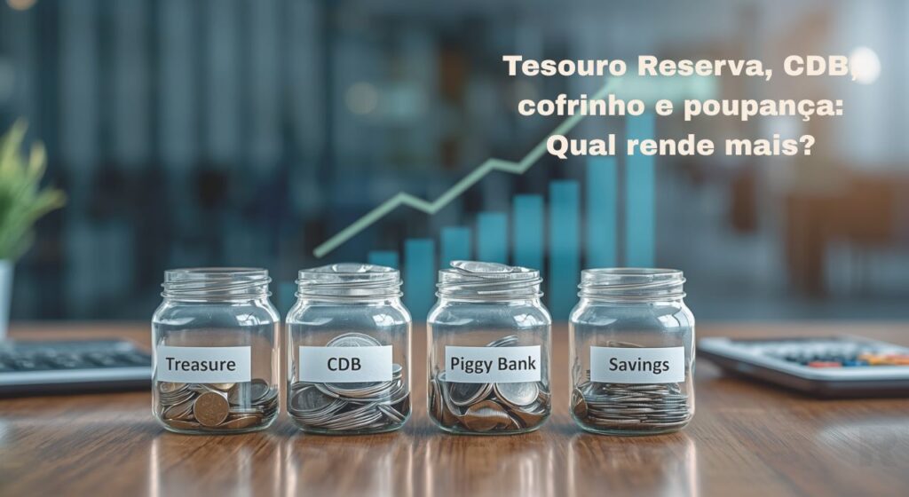 Tesouro Reserva, CDB, corinho e poupança: qual rende mais?
